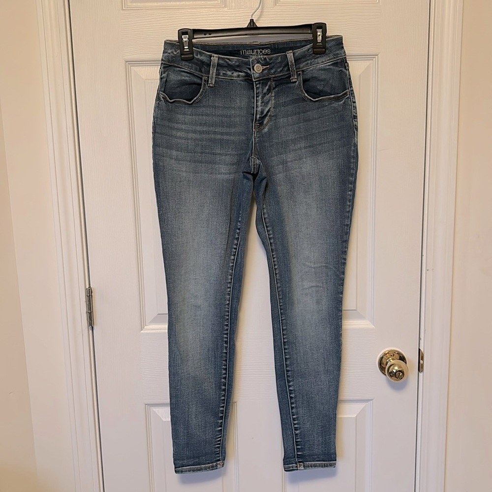 Maurices Dark Wash Mid Rise Denim Skinny Jeans Size S-Reg